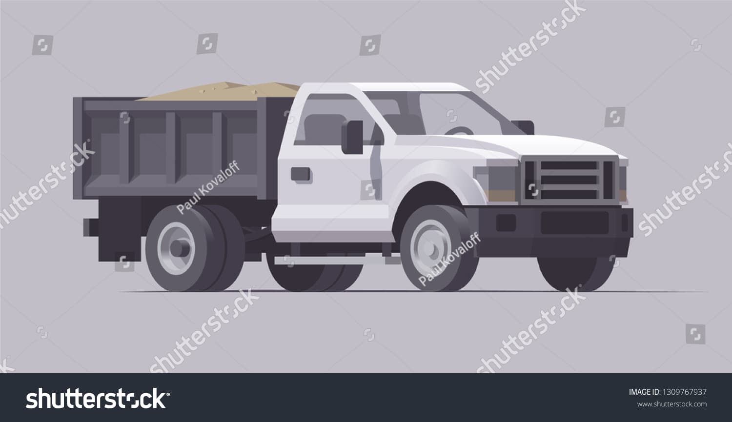 Municipal redi-deck pickup truck illustration