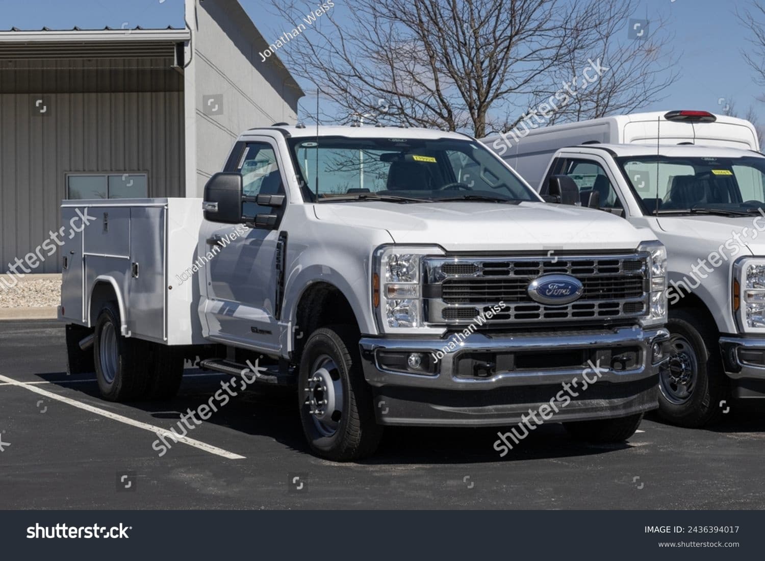 Ford F-450 dually with a steel service body